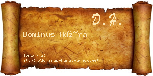 Dominus Héra névjegykártya